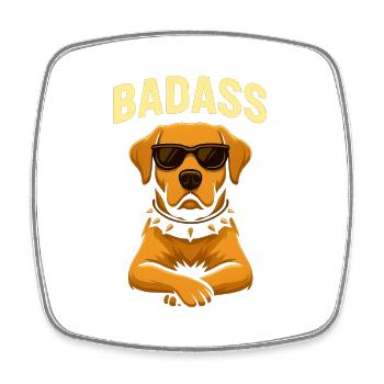 Labrador Vibes – Cool, Treu, Unwiderstehlich - Viereckiger Kühlschrankmagnet - Weiß - Vorne