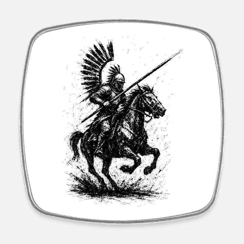 Les hussards comme fierté - Magnet carré - blanc