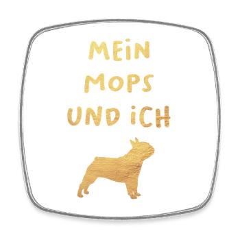 Or Carlin Vie Chien Amour Amour Fan Animal Amour Woof - Magnet carré - blanc - Devant