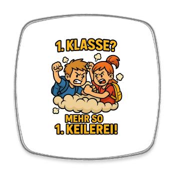 Keilerei Einschulung 1.Klasse Schulkind Kinder - Viereckiger Kühlschrankmagnet - Weiß - Vorne