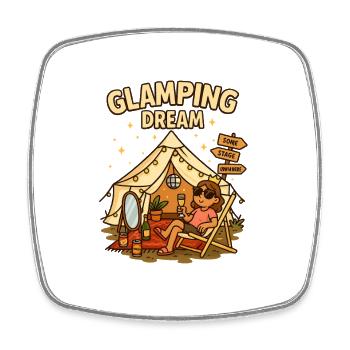 Glamping Dream Festival Queen Diva Style Femmes - Magnet carré - blanc - Devant