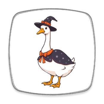 Gans - Viereckiger Kühlschrankmagnet - Weiß - Vorne
