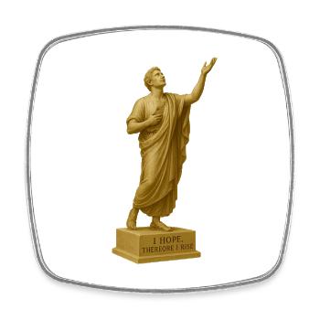 Himmlische Hoffnungskunst Statue - Viereckiger Kühlschrankmagnet - Weiß - Vorne