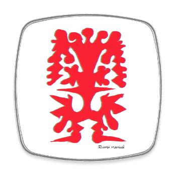 Proyecto_nuevo_-5- - Square fridge magnet - white - Front