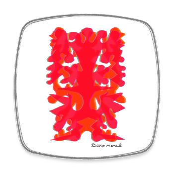 Proyecto_nuevo_-6-_-1-_-9-_-1- - Square fridge magnet - white - Front