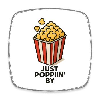 Just Poppin ́by Motivational Design - Square fridge magnet - white - Front