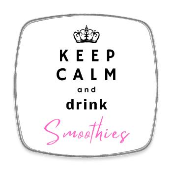 Keep Calm and Drink Smoothies–Fruchtig & Entspannt - Viereckiger Kühlschrankmagnet - Weiß - Vorne