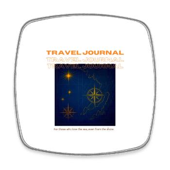 Nautical Travel Notebook - Square fridge magnet - white - Front