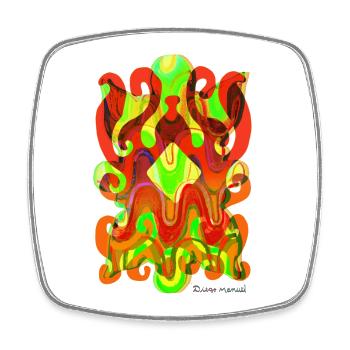forms-tapestry-2023-2_-9- - Square fridge magnet - white - Front