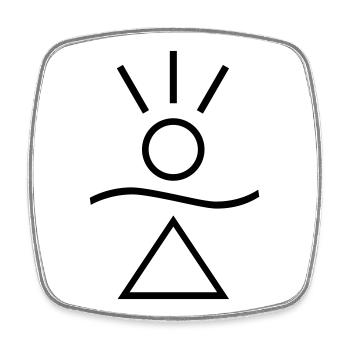 Honnaua - The Amulet of Happiness - Square fridge magnet - white - Front
