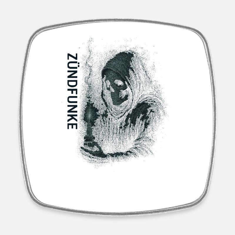 ZÜNDFUNKE – Grim Spark - Viereckiger Kühlschrankmagnet - Weiß