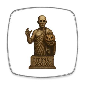 Ewiges Spuk Halloween Dekor - Viereckiger Kühlschrankmagnet - Weiß - Vorne