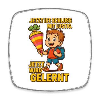 Lustiges 1 Schultag Motiv - Viereckiger Kühlschrankmagnet - Weiß - Vorne