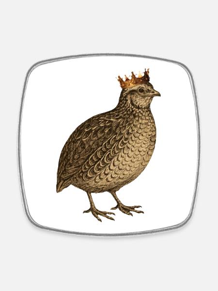 Corncrake - Square fridge magnet - white