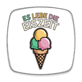 Es lebe die Eiszeit - eiscreme - Viereckiger Kühlschrankmagnet - Weiß - Vorne