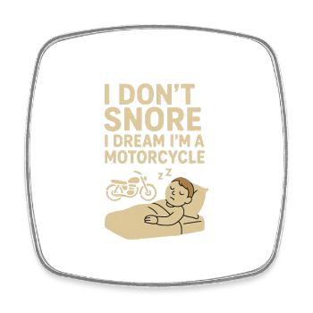 Motorcycles snoring - Square fridge magnet - white - Front