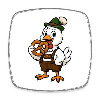 Serviteur bavarois en costume traditionnel - Magnet carré - blanc - Devant