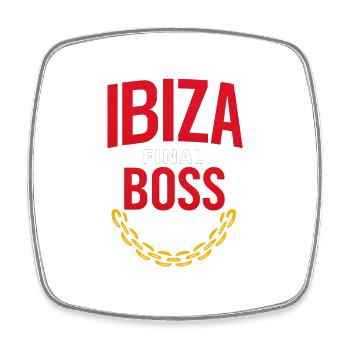 Ibiza Final B. Logo – Party Edition - Viereckiger Kühlschrankmagnet - Weiß - Vorne