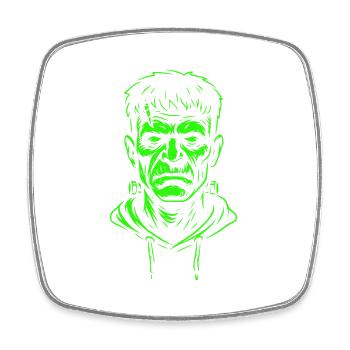 Neon Halloween Shirt | Classic Monster Design - Viereckiger Kühlschrankmagnet - Weiß - Vorne