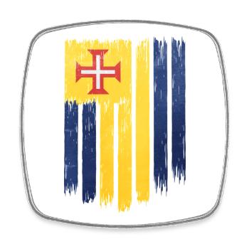 Portugiesische Flagge mit Kreuzmotiv - Viereckiger Kühlschrankmagnet - Weiß - Vorne