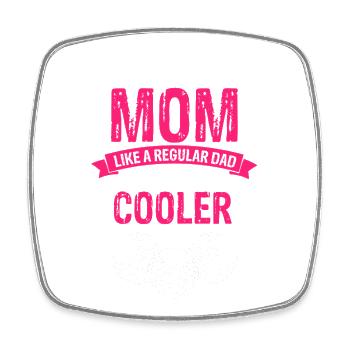 Cool Golf Mom Funnier Than Any Regular Dad Line - Viereckiger Kühlschrankmagnet - Weiß - Vorne