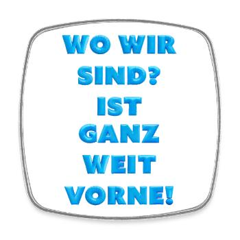 Question: Where are we? Way ahead! - Square fridge magnet - white - Front