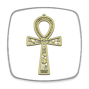 ANKH Egyptian Symbolism - Square fridge magnet - white - Front