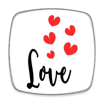 LOVE. COUPLE. JUST MARRIED. EVJF. VALENTINE'S DAY. - Square fridge magnet - white - Front