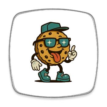Cookie Walker - Viereckiger Kühlschrankmagnet - Weiß - Vorne