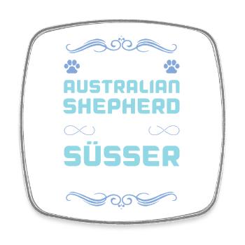 australischer shäferhund hund spruch - Viereckiger Kühlschrankmagnet - Weiß - Vorne