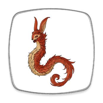 Pyreel - Square fridge magnet - white - Front