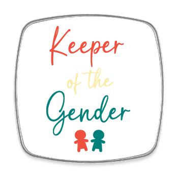 Werdende Mutter Weihnachten Gender Reveal - Viereckiger Kühlschrankmagnet - Weiß - Vorne