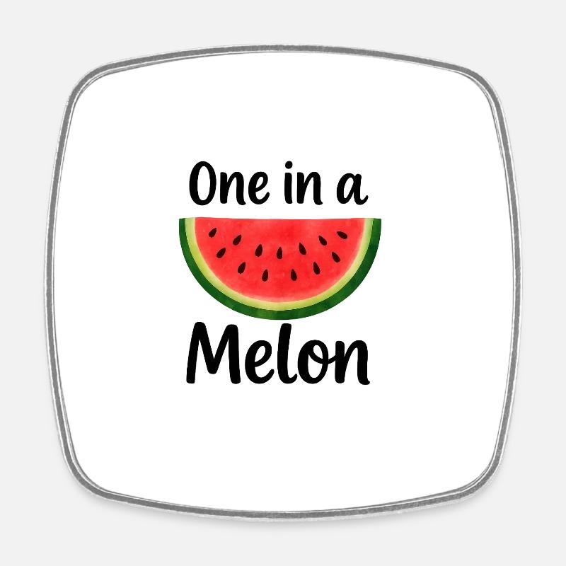 Design de pastèque avec humour - Magnet carré - blanc
