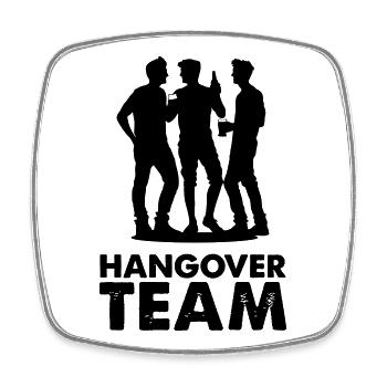 hangover_team - Viereckiger Kühlschrankmagnet - Weiß - Vorne