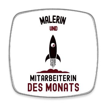 Mitarbeiterin des Monats Malerin Maler - Viereckiger Kühlschrankmagnet - Weiß - Vorne