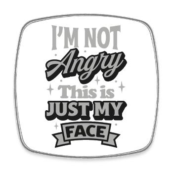 Personalized Catchphrase T-shirt design - Square fridge magnet - white - Front