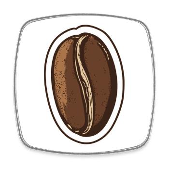 Coffee - Square fridge magnet - white - Front