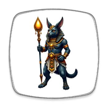 Dioscat Anubis d'Epic Fantasy - Magnet carré - blanc - Devant