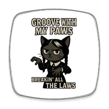 Cat-like legal revolution - Square fridge magnet - white - Front