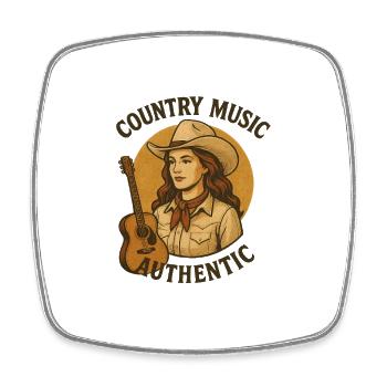 Musique country femme Illustration - Magnet carré - blanc - Devant