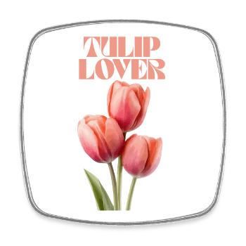 Tulip Lover Floral Fashion Design - Magnet carré - blanc - Devant