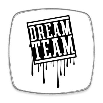 Dream Team - Square fridge magnet - white - Front