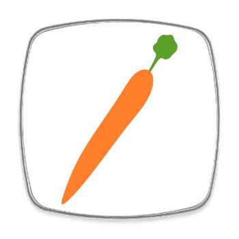 Vibrant Carrot Illustration for Food Lovers - Square fridge magnet - white - Front