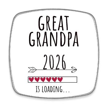 Great Grandpa to be 2026 Geschenk Schwangerschaft - Viereckiger Kühlschrankmagnet - Weiß - Vorne