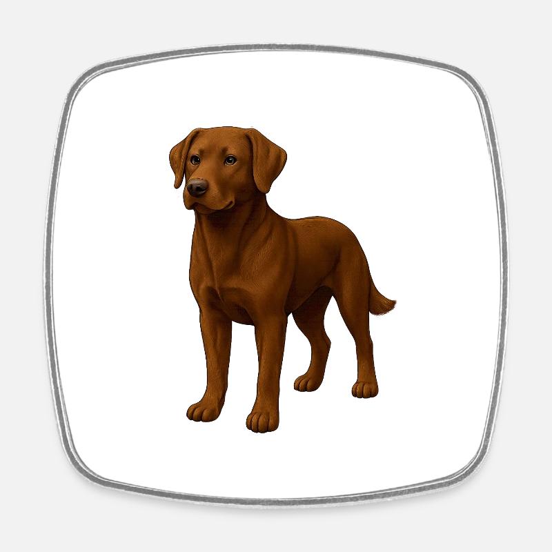 Labrador - Viereckiger Kühlschrankmagnet - Weiß