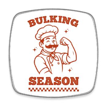 Bulking Season - Square fridge magnet - white - Front