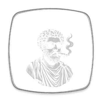 Marc-Aurèle Portrait de philosophe classique - Magnet carré - blanc - Devant