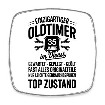 35 years of service anniversary employees - Square fridge magnet - white - Front