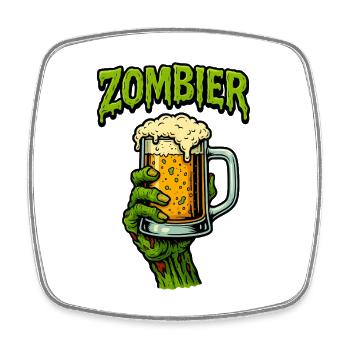 Zombier! - Viereckiger Kühlschrankmagnet - Weiß - Vorne