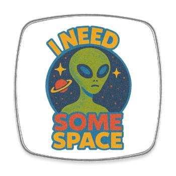 J’ai besoin d’un t-shirt extraterrestre - Magnet carré - blanc - Devant